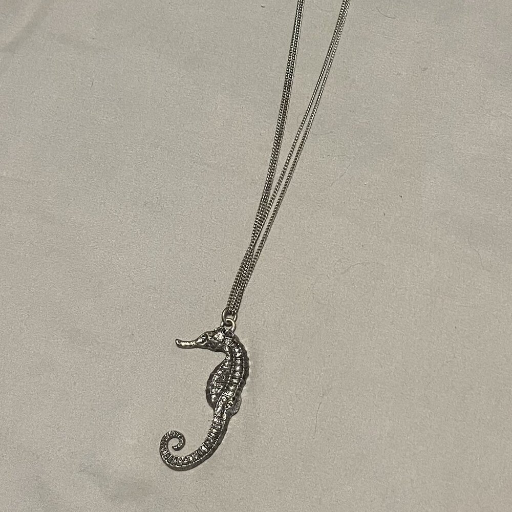 Seahorse Pendant with 17" Chain - like new